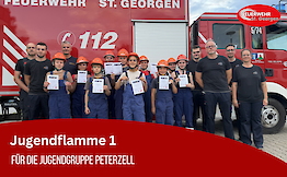 Artikelvorschaubild Jugendgruppe Peterzell absolviert erfolgreich die Jugendflamme!